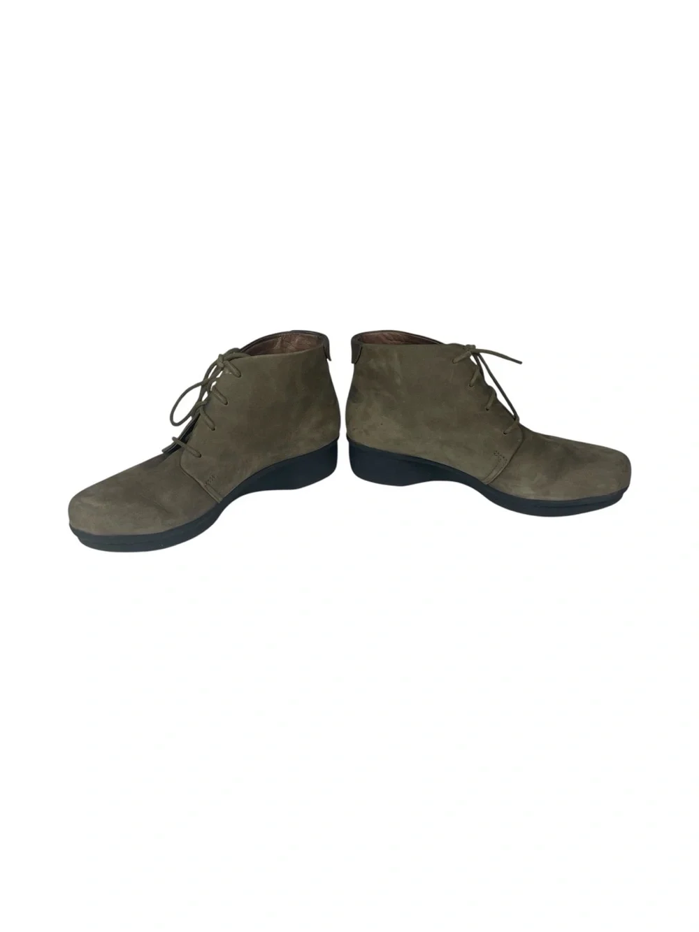Dansko Lucille Ankle Chukka Boots 39 9 Dark Taupe Brown Nubuck Leather Booties
